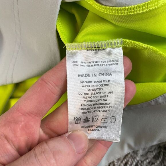 Footjoy Quarter Zip Sweater Mens Medium M Green Golf Stretch Performance Striped - Picture 8 of 12